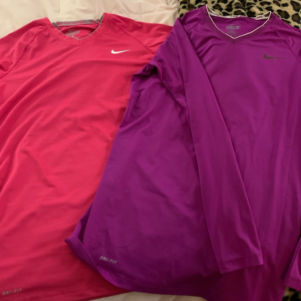 Women’s Nike dri fit pro combat tees set of 2